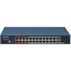 Hikvision DS-3E0326P-E/M(C) Коммутатор 24-портовый неправляемый PoE